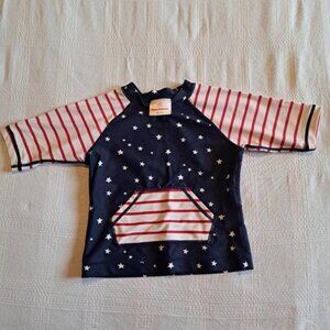 Hanna Andersson girls size 90 or 3T stars & stripes swim rash guard unisex